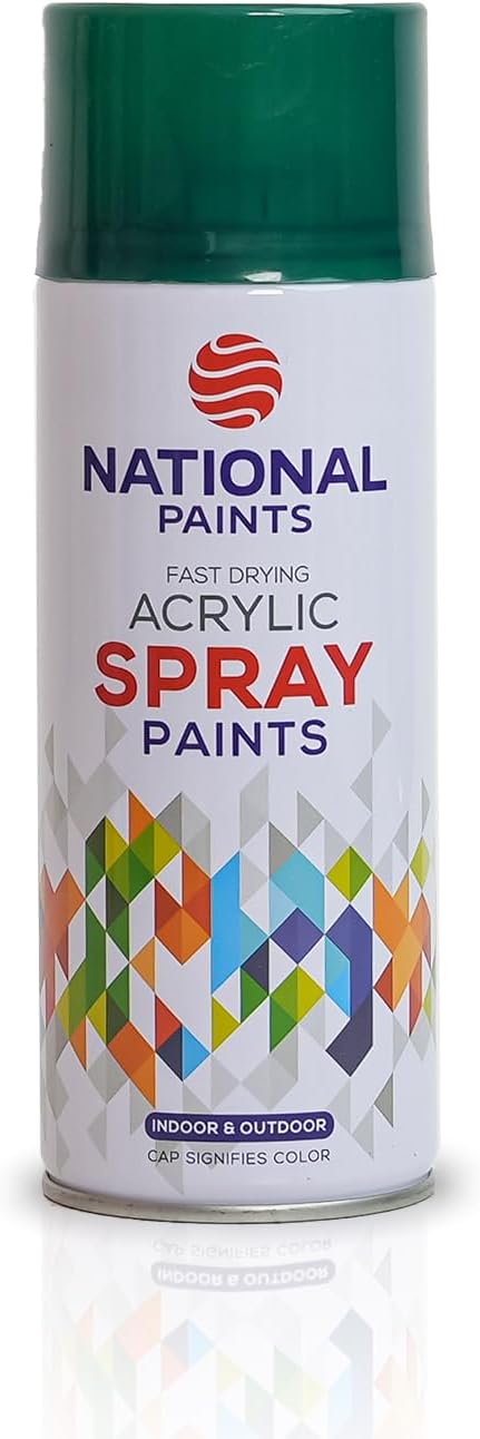 National Paints Fast Drying Acrylic Spray Paint, Premium Multi Surface Paint, Durable Finish, Easy to Use - 400ML