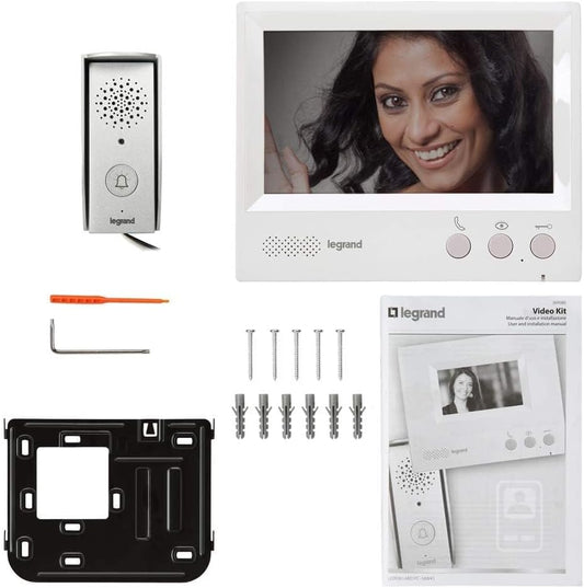Legrand - 7inch video intercom kit, 4-wires, hands-free