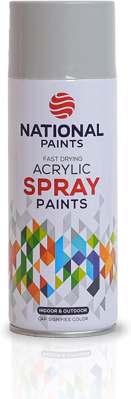 National Paints Fast Drying Acrylic Spray Paint, Premium Multi Surface Paint, Durable Finish, Easy to Use - 400ML