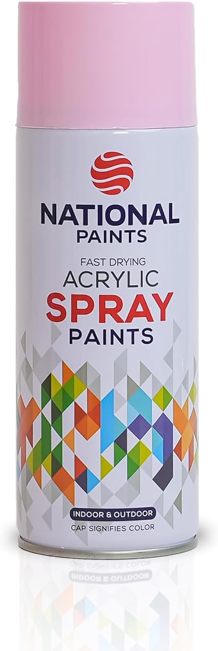 National Paints Fast Drying Acrylic Spray Paint, Premium Multi Surface Paint, Durable Finish, Easy to Use - 400ML