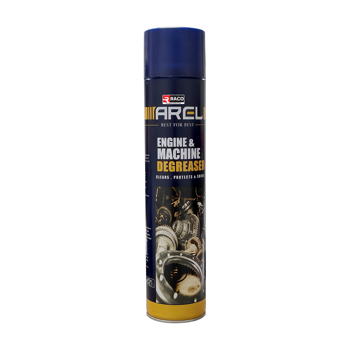 RACO Arel Engine & Machine Degreaser Spray, Heavy-Duty Formula for Powerful Oil, Grease, and Dirt Removal | Ideal for Cars, Trucks, Motorcycles, Industrial Machinery, and Tools, 700ml