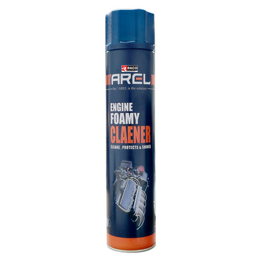 RACO Arel Engine Foamy Cleaner Spray, Cleans, Protects & Shines Engine Surfaces – Powerful Degreaser for Oil, Dirt & Grime Removal | Easy to Use Formula for Cars, Bikes & Machinery, 750ml