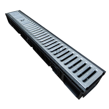 RACO Floor Grating | Drainage Channel Grate for Garage, Water Rain Storm, Shower, Wet Room, Garden, Driveway – 1Mtr Length (Galvanized Steel)