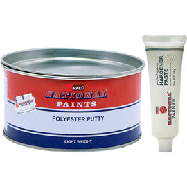 RACO National Paints Polyester Putty Body Filler For Body Scratches, Wood, Automotive, Marine and Yatch Steel Putty High Adhesion (1.5, Kilograms)