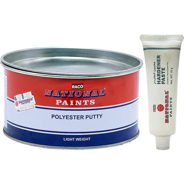 RACO National Paints Polyester Putty Body Filler For Body Scratches, Wood, Automotive, Marine and Yatch Steel Putty High Adhesion (1.5, Kilograms)