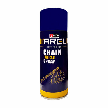 RACO AREL Chain Lubricant Spray, High-Performance Lubrication for Motorcycle, Bicycle, and Industrial Chains | Anti-Rust, Anti-Wear, Long-Lasting Protection 450ml
