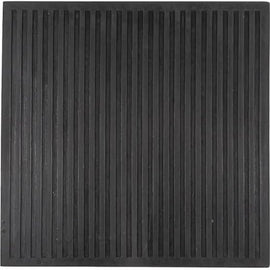 RACO Anti-Vibration Ribbed Rubber Pads – 18" x 18" x 3/8" Isolation Mat for HVAC, Air Compressors, Washers, Dryers & More, Black