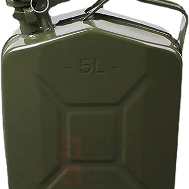 RACO Fuel Can for Gasolline, Diesel and Other Liquids Metal Jerry Can Green Made in Taiwan