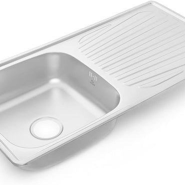 RACO Asahi Kitchen Sink, High grade Double Bowl Sink Suitable for Marble Slab, Stainless Steel Kitchen Sink-Chrome Finish