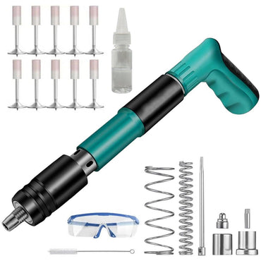 RACO 4 Gears Premium Cement Wall Nail Gun, Nail Wall Fastening Tool with 100 Steel Nails – Manual Concrete Nail Gun for Woodworking, Home Improvement, Building Maintenance and DIY Projects