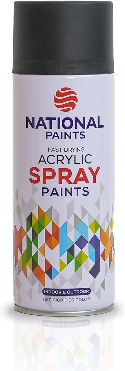 National Paints Fast Drying Acrylic Spray Paint, Premium Multi Surface Paint, Durable Finish, Easy to Use - 400ML