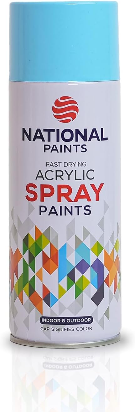 National Paints Fast Drying Acrylic Spray Paint, Premium Multi Surface Paint, Durable Finish, Easy to Use - 400ML