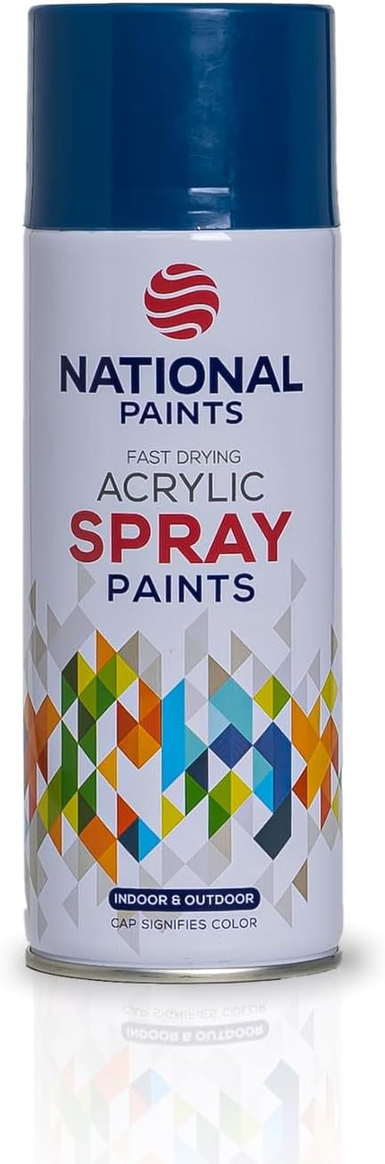 National Paints Fast Drying Acrylic Spray Paint, Premium Multi Surface Paint, Durable Finish, Easy to Use - 400ML