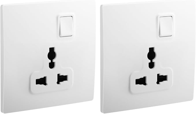 RACO Legrand Mallia Senses Multi Gang Switched Socket Outlet White Screw Type Terminals 16 A 250V