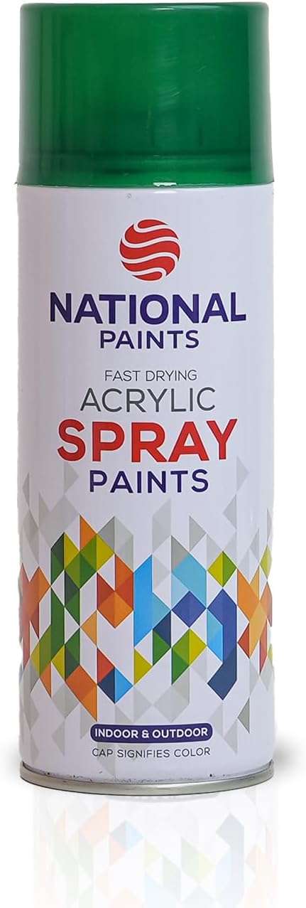 National Paints Fast Drying Acrylic Spray Paint, Premium Multi Surface Paint, Durable Finish, Easy to Use - 400ML