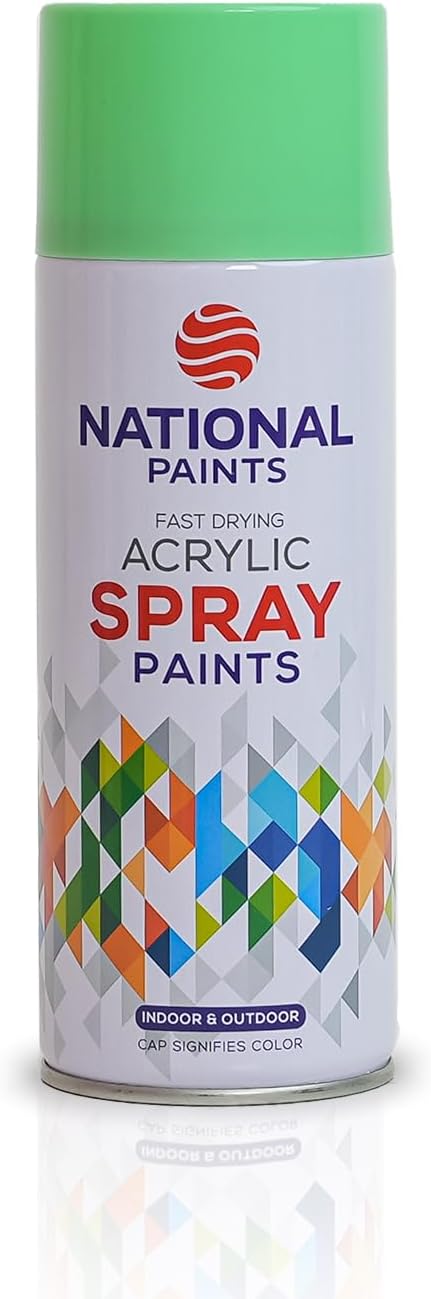 National Paints Fast Drying Acrylic Spray Paint, Premium Multi Surface Paint, Durable Finish, Easy to Use - 400ML