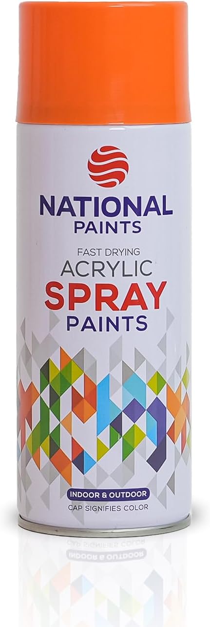 National Paints Fast Drying Acrylic Spray Paint, Premium Multi Surface Paint, Durable Finish, Easy to Use - 400ML