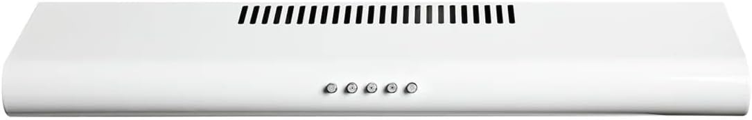 RACO Kenwel Household Cooker Hood 75 Watts Hight Suction Power White 60CM Under Cabinet Range Hood with 3 Speed Fan and LED Lights