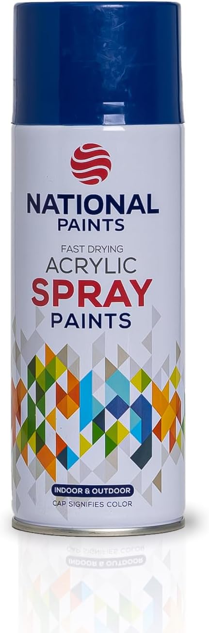 National Paints Fast Drying Acrylic Spray Paint, Premium Multi Surface Paint, Durable Finish, Easy to Use - 400ML