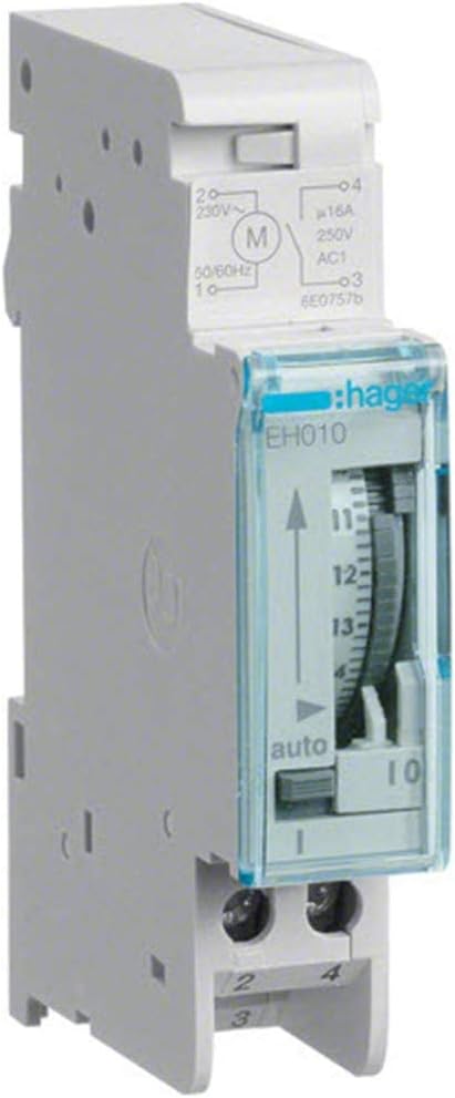 Hager – Eh010 Switching Time Daily 16 A, 1 Ball Contact, Without Reservations