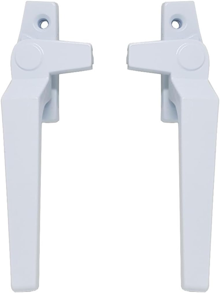 RACO White Window Handle | Universal Right- and Left-Hand Window Handles with Security Locks | Lockable aluminium Window Door Handle for Home, Office, Room-Inside and Outside