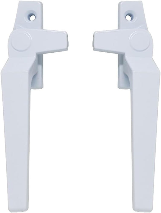RACO White Window Handle | Universal Right- and Left-Hand Window Handles with Security Locks | Lockable aluminium Window Door Handle for Home, Office, Room-Inside and Outside