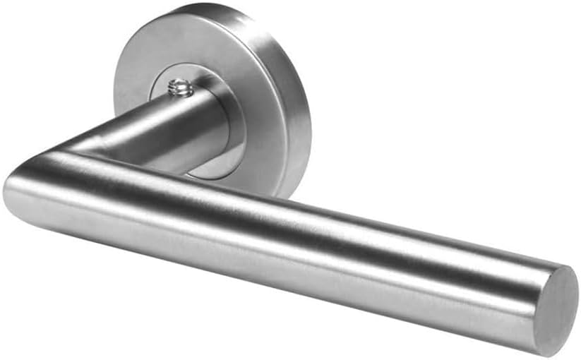 RACO Doorfit Door Handles Premium Stainless Steel, T-bar Lever Latch Rose Door Handle, Ideal for Internal Wooden Doors for Home and Office