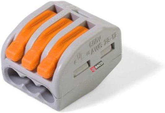 RACO Universal Compact Wiring Connectors Wago Style Fast Connection Terminal Electrical Connectors Cable Connector FJ Series Pack of 10 PCS