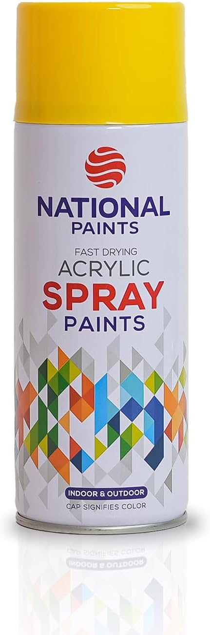 National Paints Fast Drying Acrylic Spray Paint, Premium Multi Surface Paint, Durable Finish, Easy to Use - 400ML
