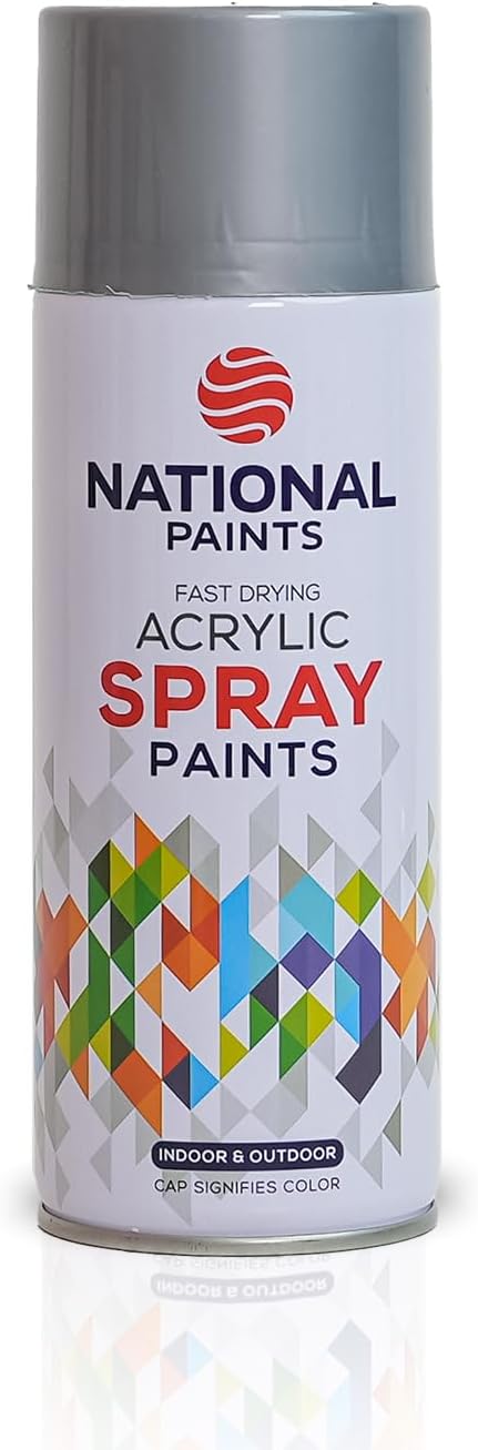 National Paints Fast Drying Acrylic Spray Paint, Premium Multi Surface Paint, Durable Finish, Easy to Use - 400ML
