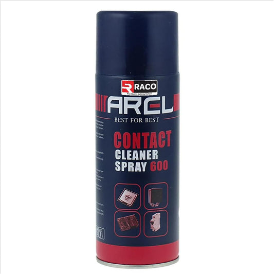 RACO Arel Contact Cleaner Spray 600 Fast-Drying Electrical Cleaner for Electronics, Switches, Circuit Boards, and Connectors | Residue-Free Formula, Removes Dust, Dirt, and Oxidation, 450ml