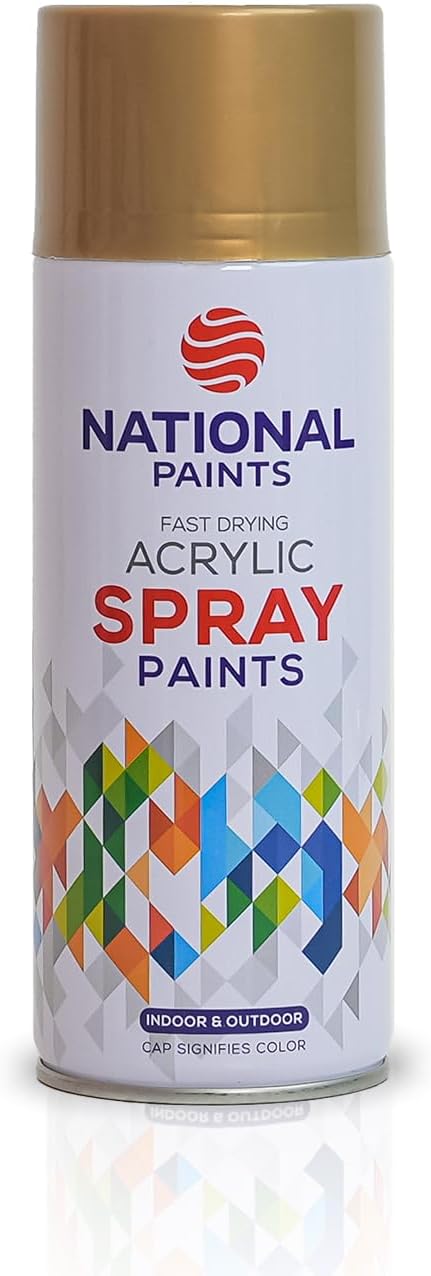 National Paints Fast Drying Acrylic Spray Paint, Premium Multi Surface Paint, Durable Finish, Easy to Use - 400ML