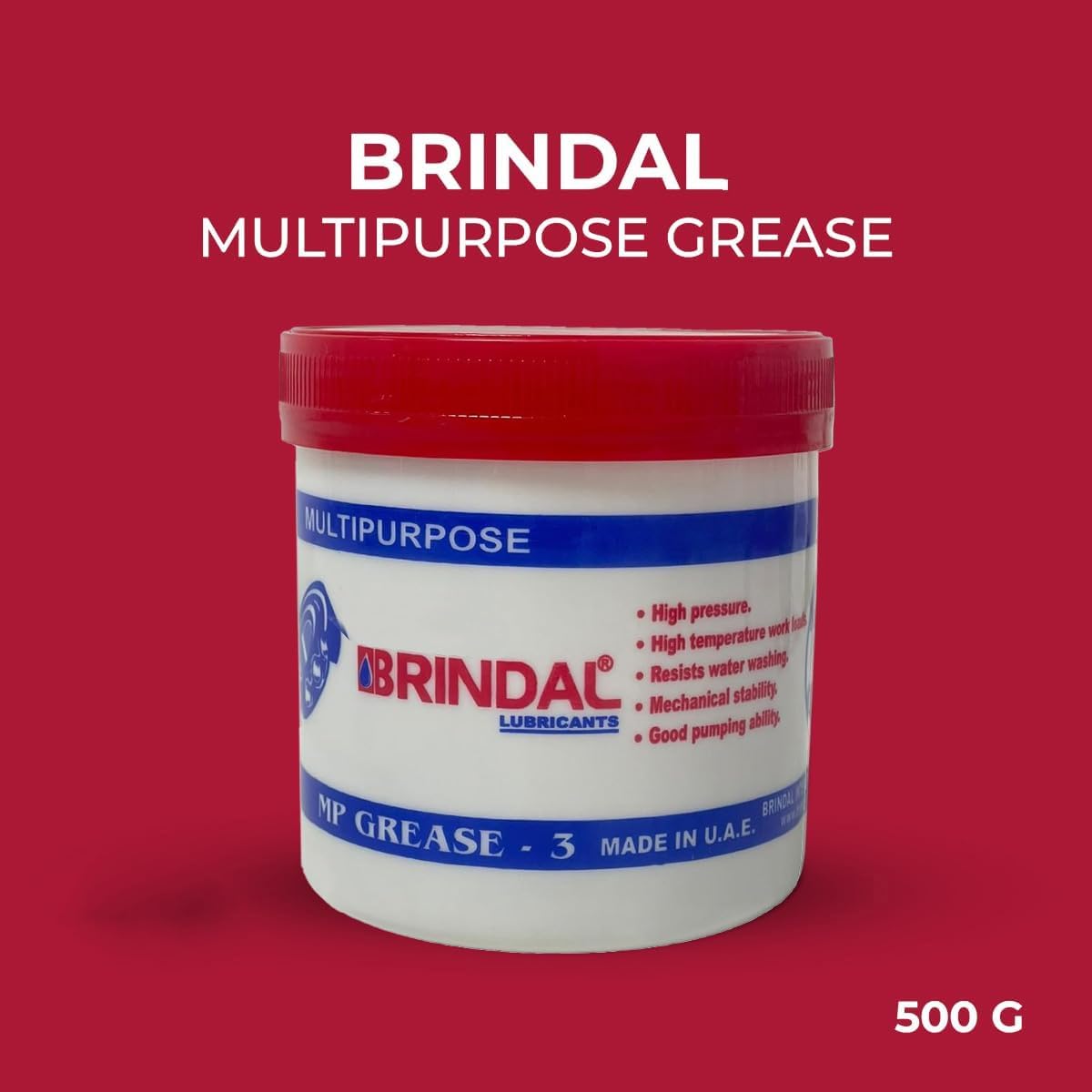 Brindal MP Grease 3 High Pressure Multipurpose Grease for Chassis, Wheel Bearings and Joints