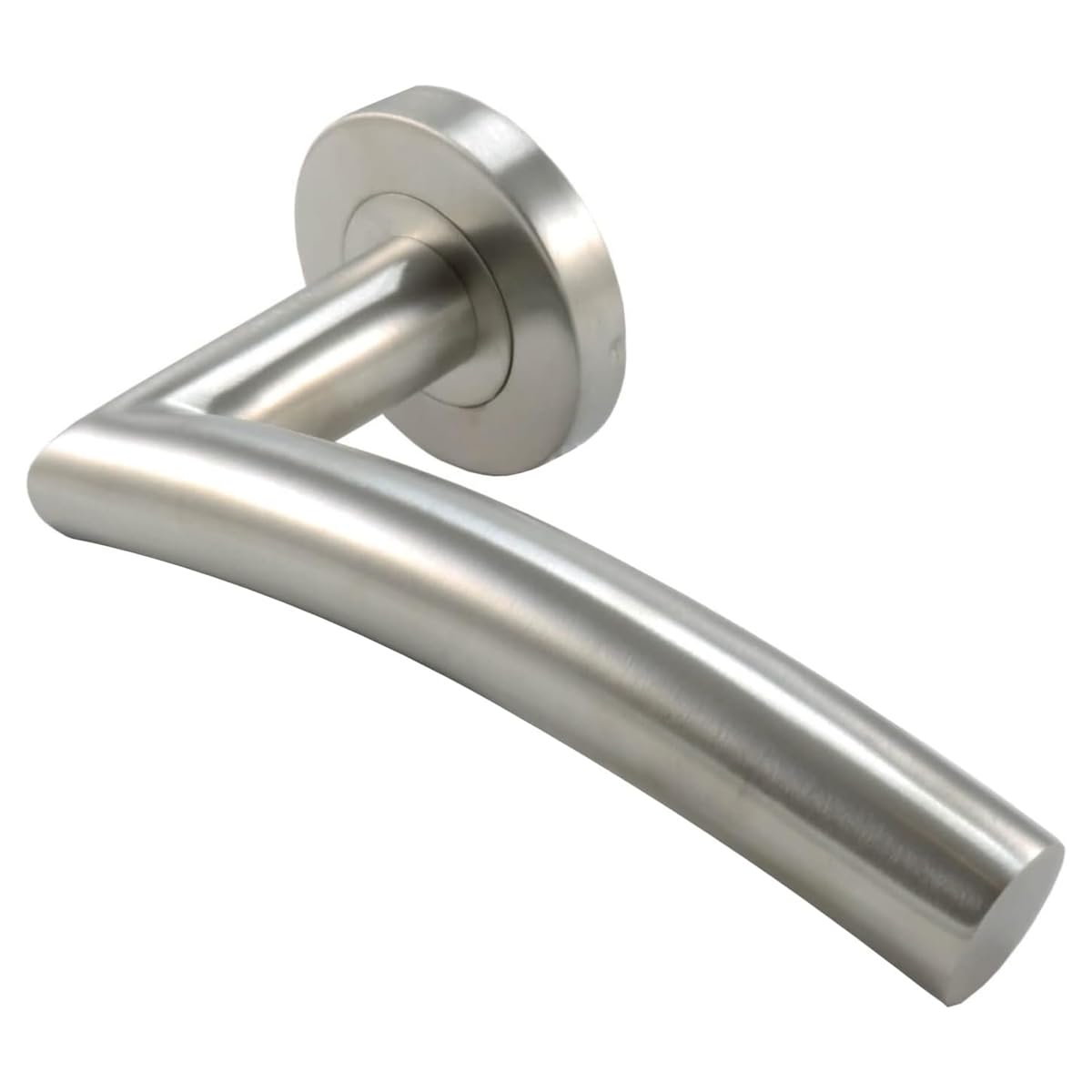 RACO Doorfit Door Handles Premium Stainless Steel, T-bar Lever Latch Rose Door Handle, Ideal for Internal Wooden Doors for Home and Office