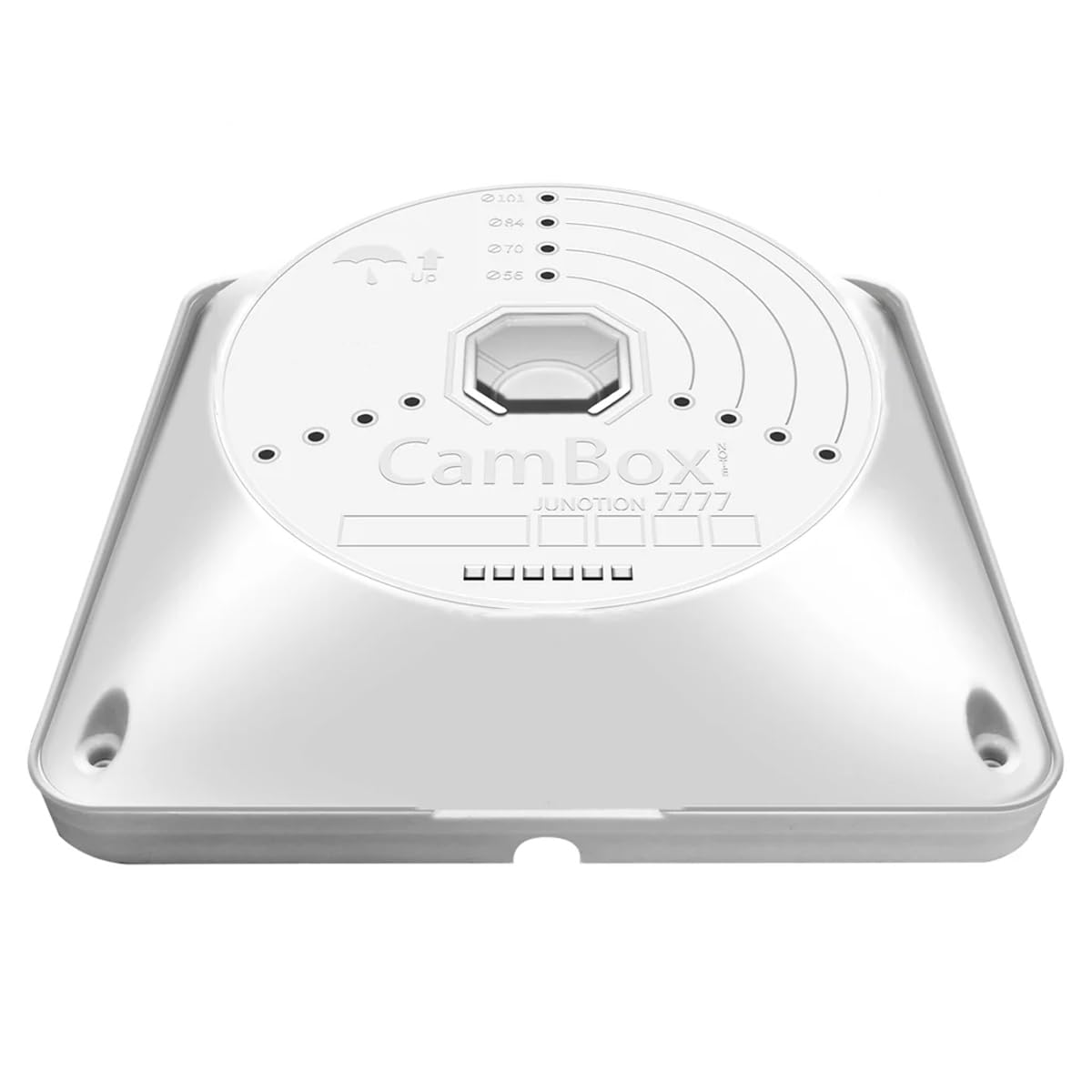 RACO Giffex Universal Bullet Security Camera Junction Box Mount Bracket, Wall Ceiling Mount Hide Cable Junction Base Boxes, Outdoor/Indoor Use Plastic Junction Box Square