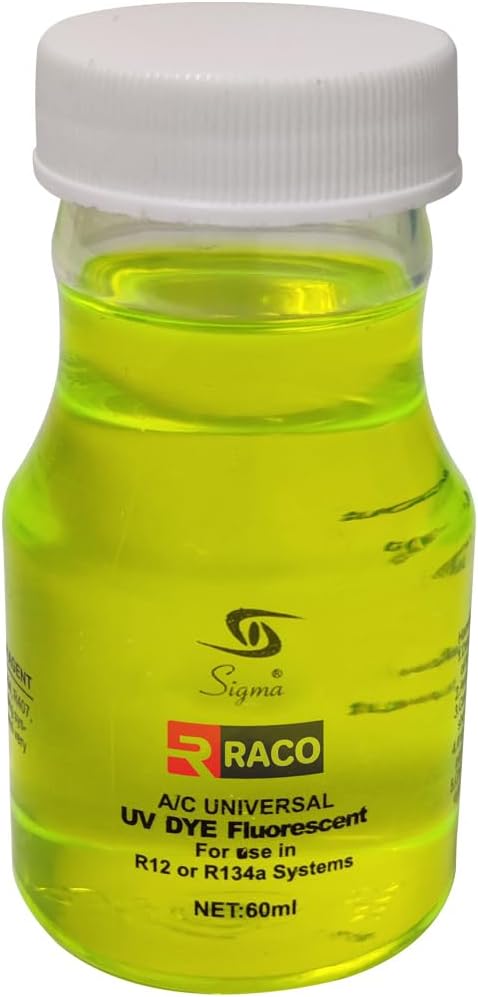 RACO Universal Auto Cooling Oil Leak Detection | Radiator Fluorescent Dye for AC Leakage Testing in Air Conditioners 60ml