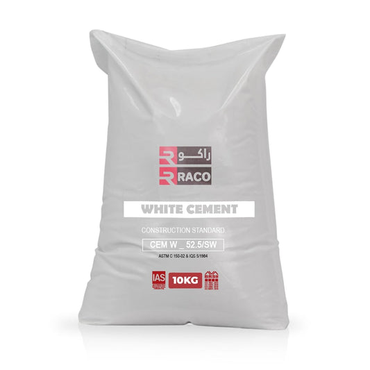 RACO White Cement Powder for Crack Filling | Universal Adhesive for Construction, Art Projects & Home Crafts | Waterproof for Bathroom & Tiles (10 kg)