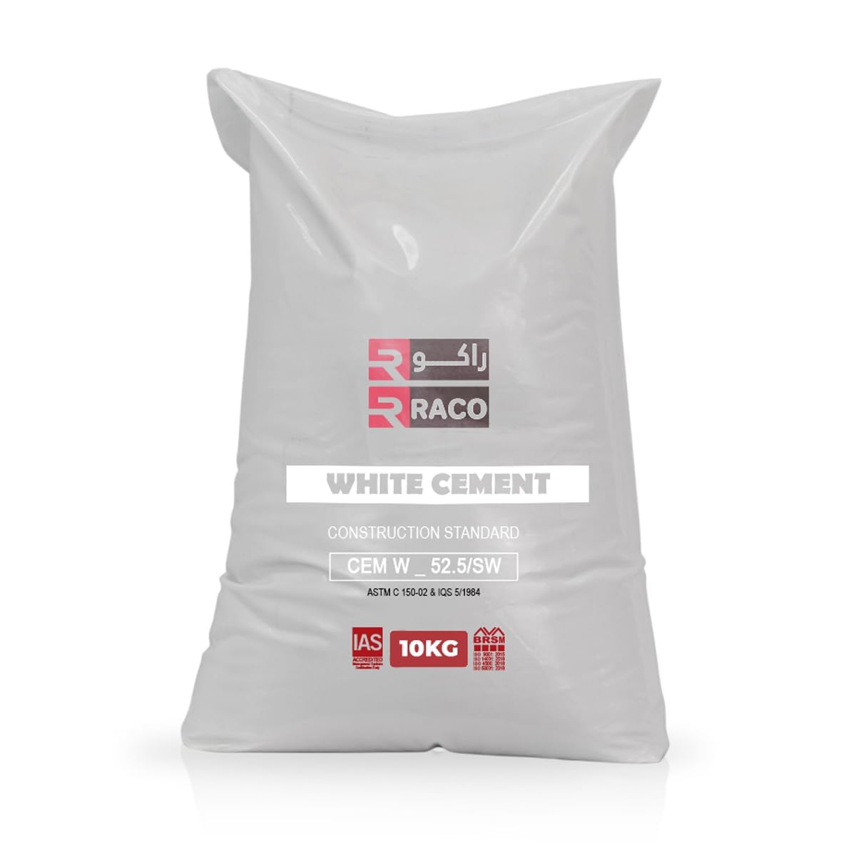 RACO White Cement Powder for Crack Filling | Universal Adhesive for Construction, Art Projects & Home Crafts | Waterproof for Bathroom & Tiles (10 kg)