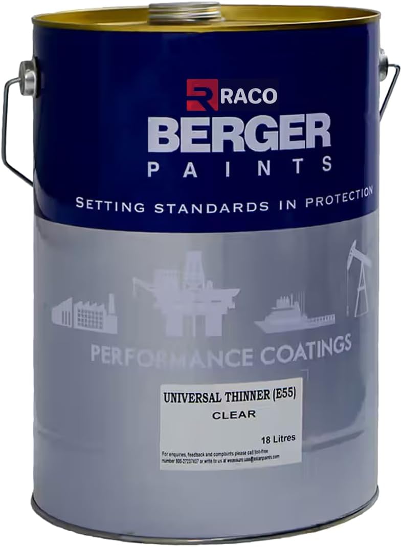 RACO Berger Universal Thinner Oil-Based Paints and Clean Painting Tools such as Brushes, Rollers, and Sprayers