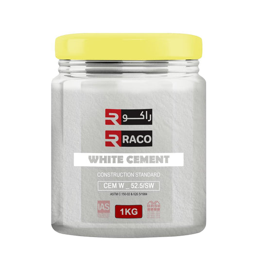 Raco White Cement Powder – Crack Filler & Universal Adhesive for Construction, Arts & Crafts, Waterproof for Bathroom & Tiles (1 Kg)
