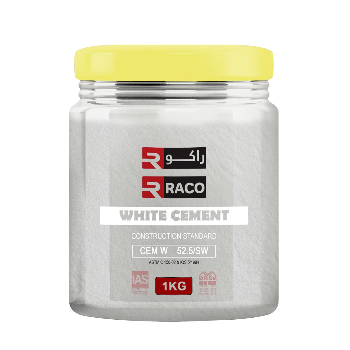 Raco White Cement Powder – Crack Filler & Universal Adhesive for Construction, Arts & Crafts, Waterproof for Bathroom & Tiles (1 Kg)