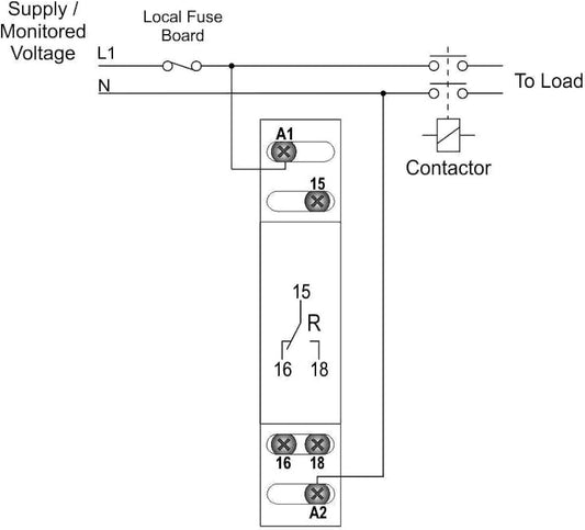 Broyce Control UVR Single-Phase Under-Voltage Monitoring Relay 230V M1TVR