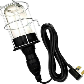 RACO Portable Hand Lamp – E27 Socket, Glass Cover, 13A Plug, 5M Cable | Work Light for Garage, Camping & Construction