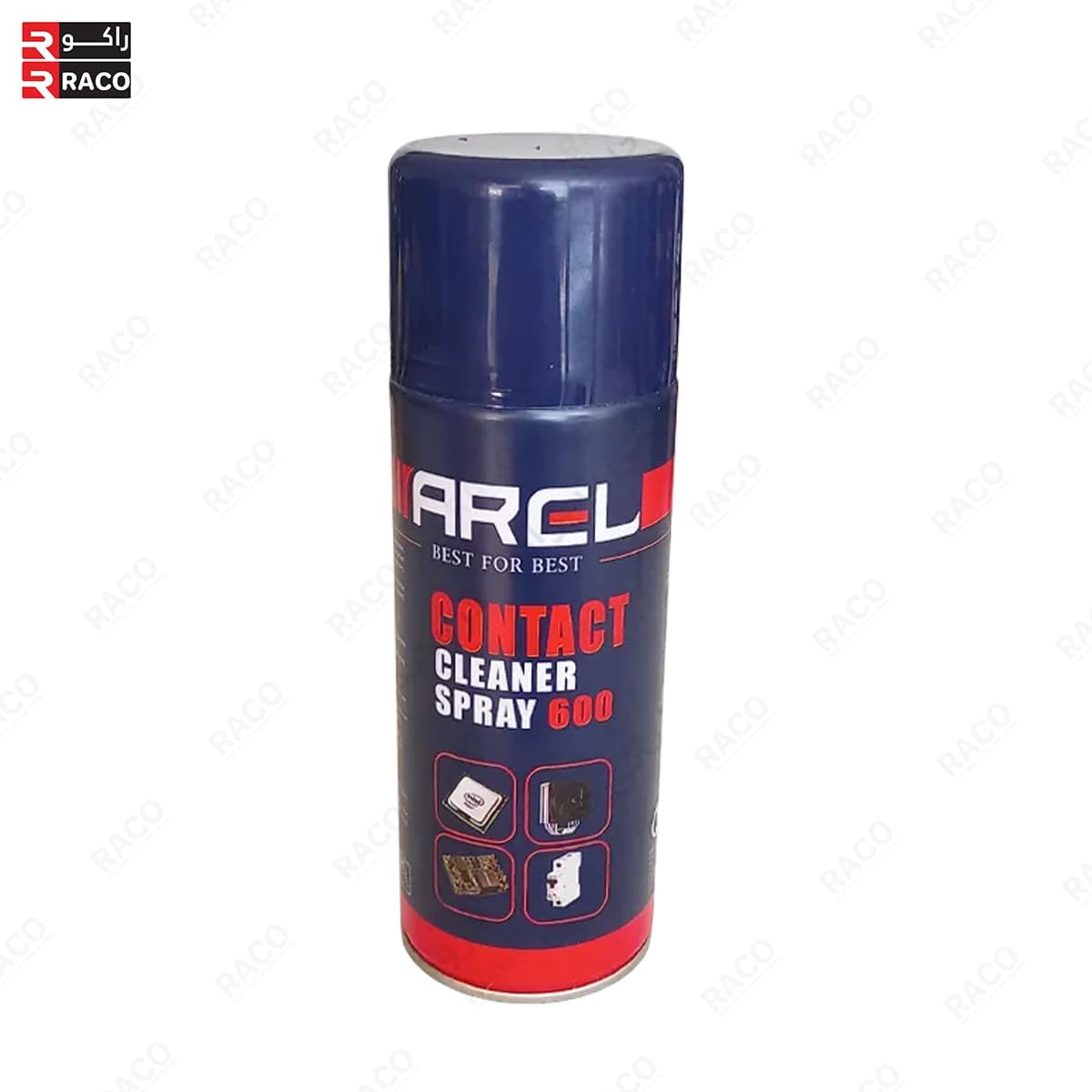 RACO Arel Contact Cleaner Spray 600 Fast-Drying Electrical Cleaner for Electronics, Switches, Circuit Boards, and Connectors | Residue-Free Formula, Removes Dust, Dirt, and Oxidation, 450ml