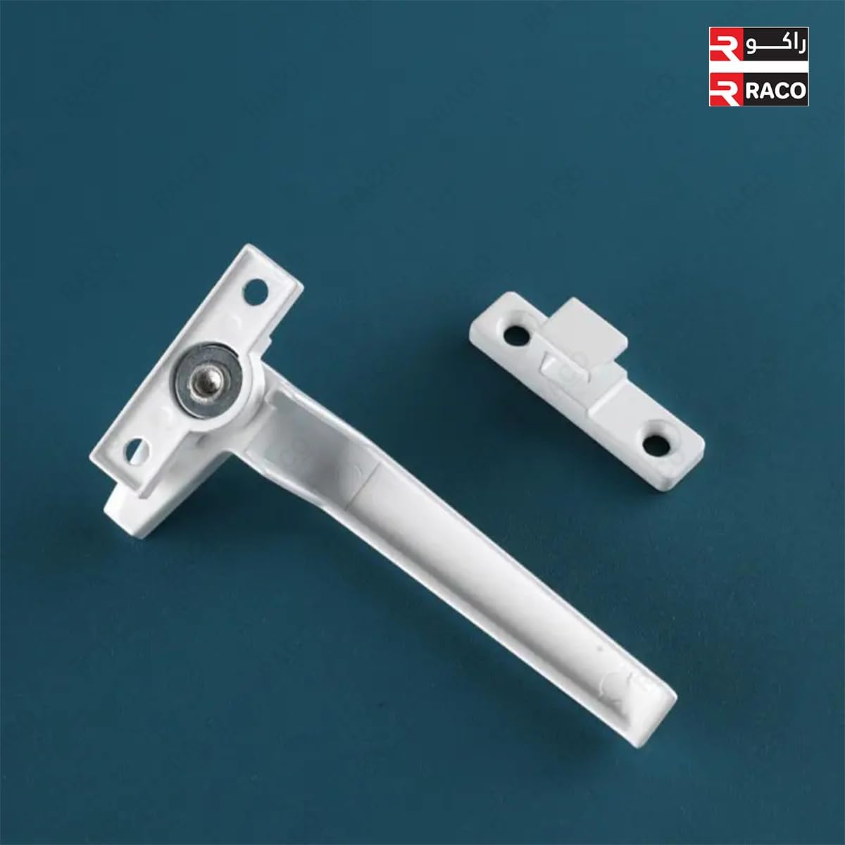 RACO White Window Handle | Universal Right- and Left-Hand Window Handles with Security Locks | Lockable aluminium Window Door Handle for Home, Office, Room-Inside and Outside