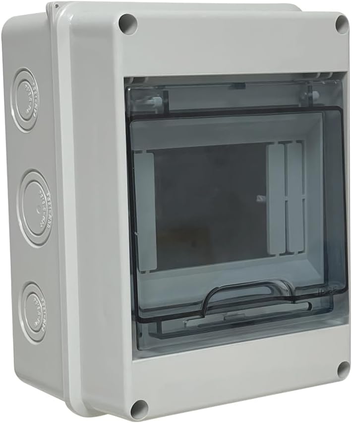 RACO MCB Distribution Box - 18-Way IP65 Waterproof Circuit Breaker Box Featuring a Transparent ABS Plastic Cover, Ideal for Household, Industrial, and Commercial Use.