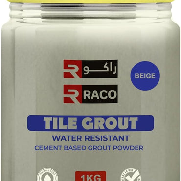 RACO Cement Tile Grout Powder for Filling Tile Joints 1KG, BEIGE