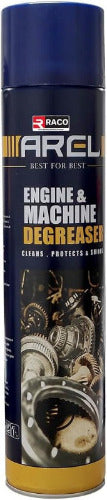 RACO Arel Engine & Machine Degreaser Spray, Heavy-Duty Formula for Powerful Oil, Grease, and Dirt Removal | Ideal for Cars, Trucks, Motorcycles, Industrial Machinery, and Tools, 700ml