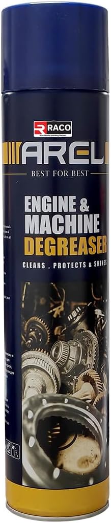 RACO Arel Engine & Machine Degreaser Spray, Heavy-Duty Formula for Powerful Oil, Grease, and Dirt Removal | Ideal for Cars, Trucks, Motorcycles, Industrial Machinery, and Tools, 700ml