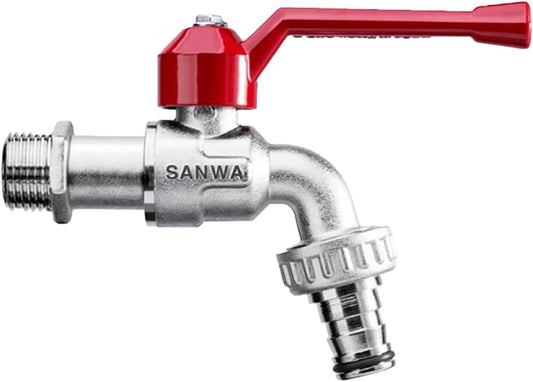 RACO Sanwa Long Ball Valve, Single Handle Garden Tap for Garden, Home & Industrial Use (1/2 Inch)